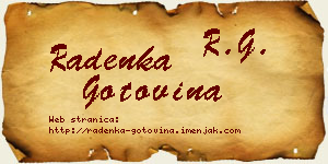 Radenka Gotovina vizit kartica